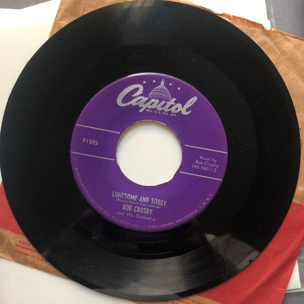 Bob Crosby I'm Waiting Just For You Vinyl 45 Record